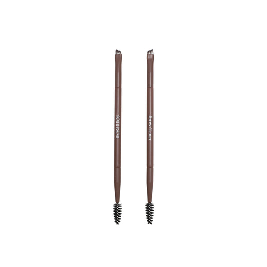 Dual Ended Brow/Liner Brush - Chocolate